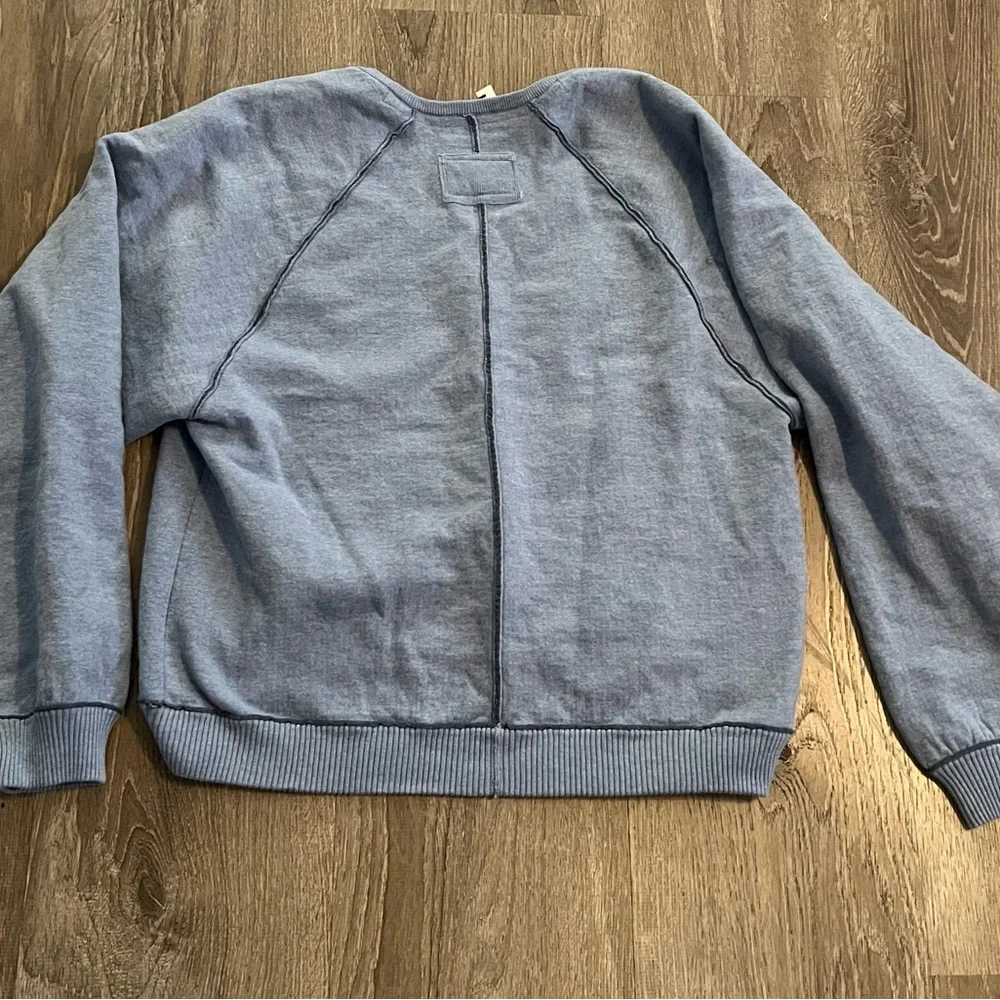 Free people WE THE FREE Blue Midnight Pullover Sweatshirt